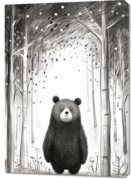 Obraz 70x100cm Ciekawski Miś zdjęcie 1