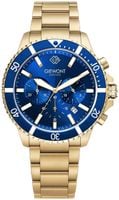 zegarek męski giewont chronograph sapphire złoto niebieski gw3970-b6