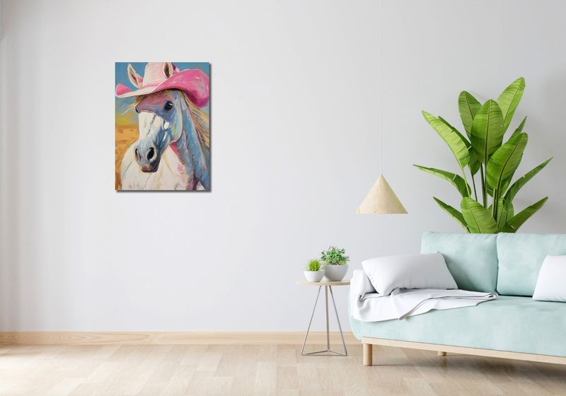 Obraz 50x70cm Różowy Kapelusz zdjęcie 2
