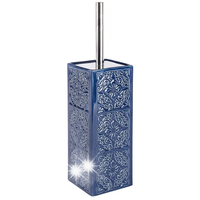 Pojemnik na szczotkę CORDOBA DARK BLUE + szczotka WC, WENKO