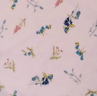 Subtelny Róż Z Kwiatami - Silky - 80g/m2