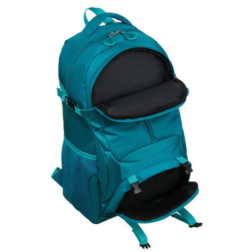 pojemny plecak z poliestru w niebieskim kolorze z licznymi dodatkowymi na Arena.pl