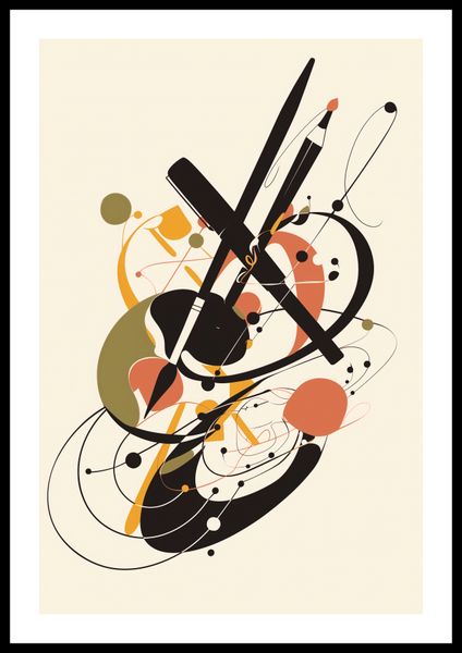 Plakat 40x60cm Abstrakcyjny Rapsod zdjęcie 3
