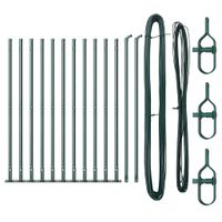 Słupki ogrodzeniowe 13 pcs Zielony Ø32mm 110 cm