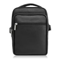 saszetka męska skórzana na ramię torba czarna pojemna abruzzo abr-01