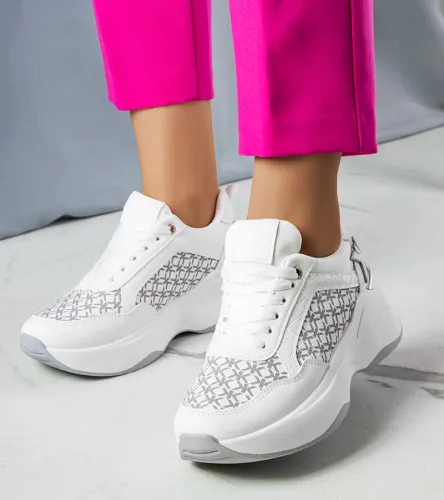 Białe sneakersy z monogramem Margie 39 na Arena.pl