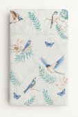Prześcieradło bawełniane z gumką do łóżeczka 120x60 cm - blue birds