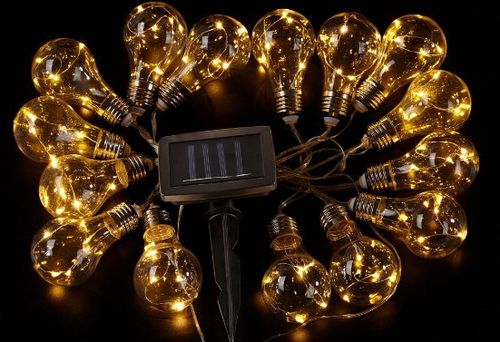 GIRLANDA 15 LAMP SOLARNA BULB LED 4,8M CZUJKA TEALIGHT4 na Arena.pl