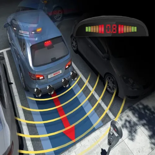 Czujniki parkowania cofania tył zestaw 4x sensor wyświetlacz lcd na Arena.pl