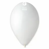 Balony pastelowe białe, 30 cm 3 szt.
