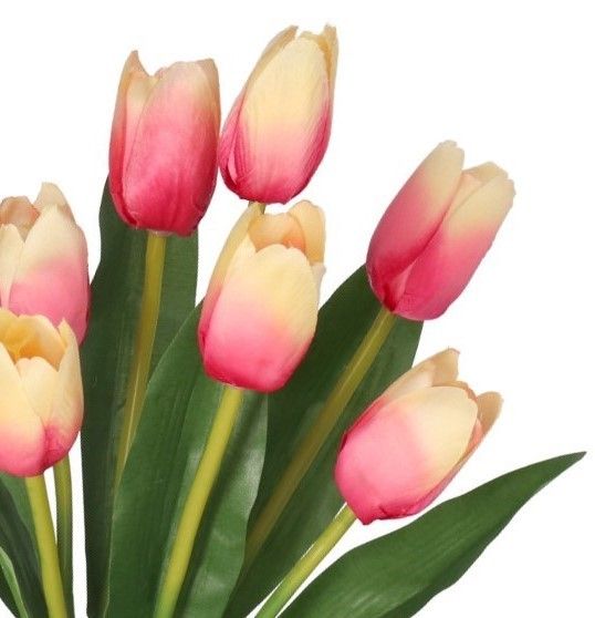 TULIPANY BUKIET TULIPANÓW GUMOWANE JAK ŻYWE 36CM zdjęcie 5