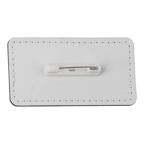 Identyfikator skórzany 8,2 x 4,4 cm do sublimacji - biały na Arena.pl