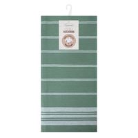 Komplet 2 ścierki RUBI 50x70 zielone paski bawełna