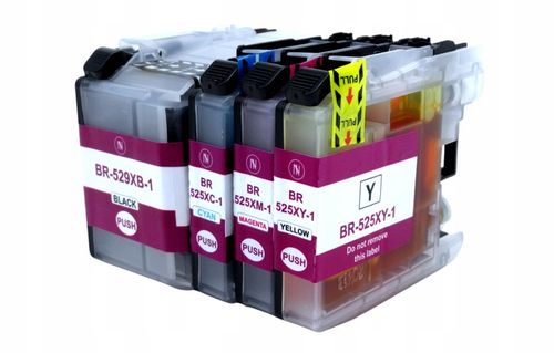 LC529 LC525 XL - 4x TUSZE do DRUKARKI BROTHER DCP-J105 DCP J105 DCP J100 na Arena.pl