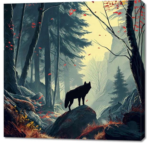 Obraz 100x100cm Leśne Echa zdjęcie 1