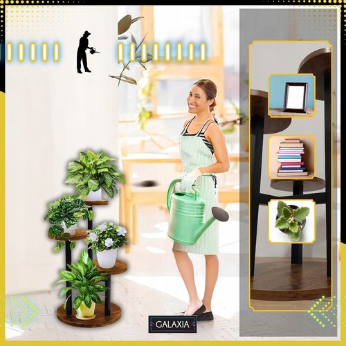 KWIETNIK STOJĄCY Stojak na Kwiaty Kwiatki Rośliny Metalowy Drewniany Loft na Arena.pl