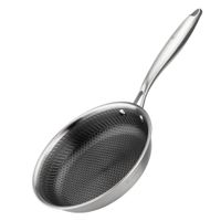 PATELNIA STALOWA 22cm Z POWŁOKĄ PLASTER MIODU E-7546