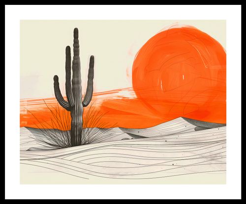 Plakat 50x40cm Kaktus Saguaro na Arena.pl