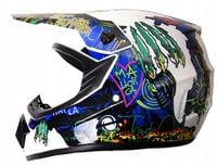 KASK MOTOCYKLOWY MŁODZIEŻOWY NA MOTOR CROSSA QUADA GRAFFITI cz r.L