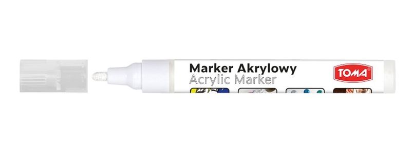 MARKER AKRYLOWY TO-402 BIAŁY TOMA zdjęcie 1