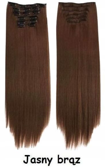 KOLORY różne CLIP IN 6 taśm doczepiane włosy pasemka 60cm jak NATURALNE zdjęcie 16