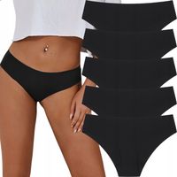 5x FIGI MAJTKI BEZSZWOWE DAMSKIE KLASYCZNE GŁADKIE ELASTYCZNE VELONI L