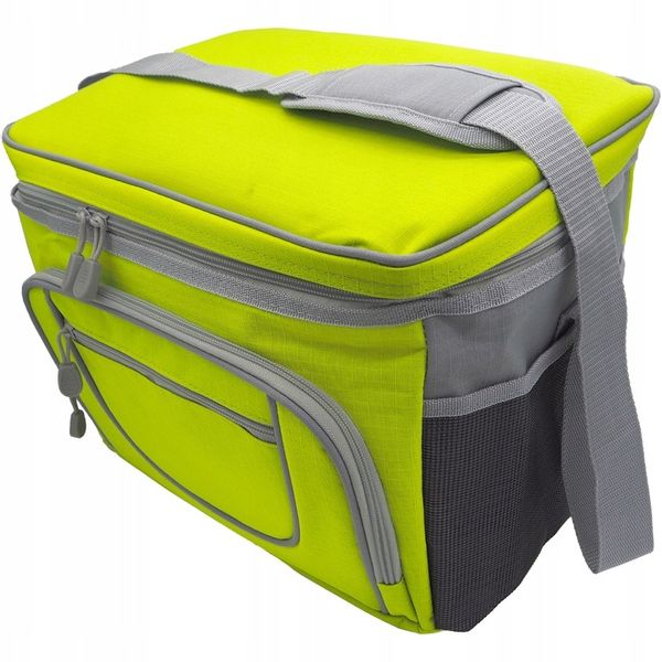 Torba termiczna turystyczna piknik zielona 30 l + 2x wkłady DUŻY ZESTAW zdjęcie 1