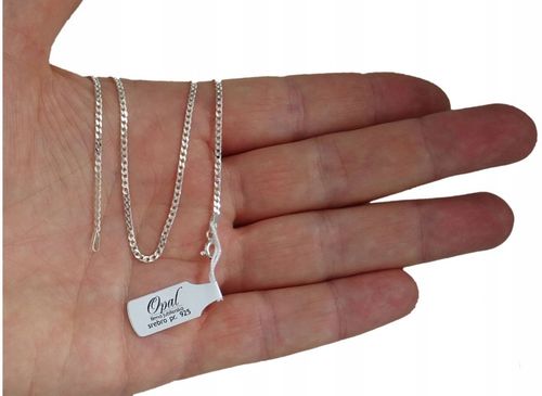 ŁAŃCUSZEK SREBRNY 925 PANCERKA 50 CM. PREZENT na Arena.pl