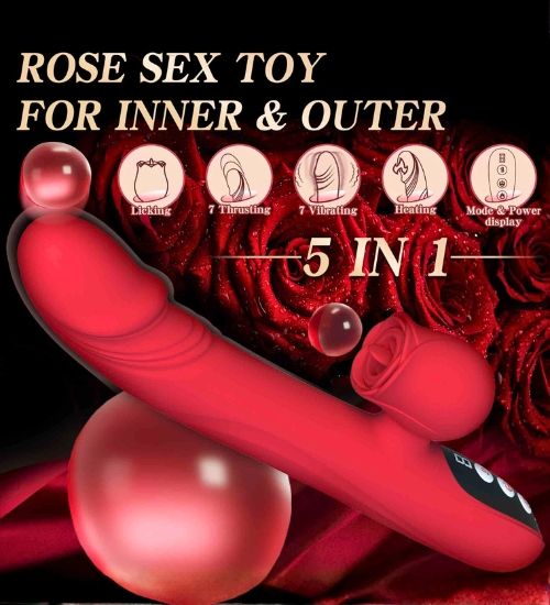 Wibrator posuwisty z różą zdjęcie 3