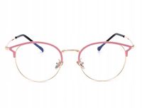 Okulary Zerówki DAMSKIE KOCIE oczy z Antyrefleksem
