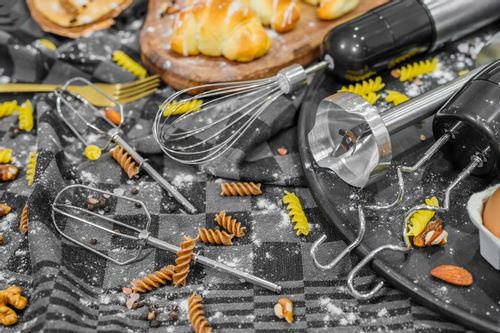 BLENDER WIELOFUNKCYJNY RĘCZNY ROZDRABNIACZ MOCNY 1200W Srebrny MIKSER na Arena.pl