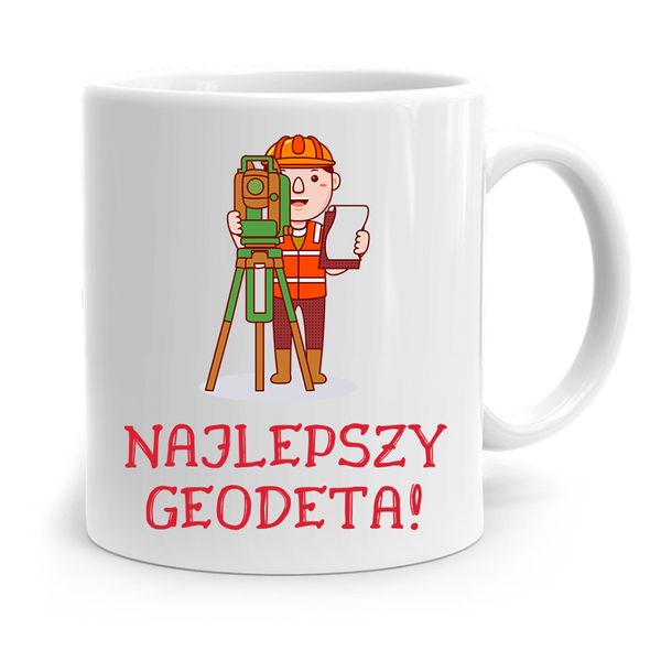 Kubek Prezent Dla Geodety Najlepszy Geodeta! Z Nadrukiem Ze Zdjęciem zdjęcie 1