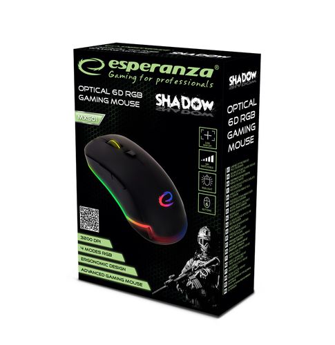 Esperanza Shadow mysz gamingowa RGB na Arena.pl