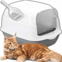 KUWETA DLA KOTA DUŻA SOLIDNA WYTRZYMAŁA ZAMKNIĘTA NA ŻWIREK FILTR ŁOPATKA