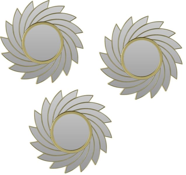 Zestaw 3 luster Rowley złote zdjęcie 1