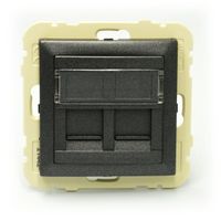 Efapel Logus90 element centralny do gniazda telefonicznego/komputerowego grafit 90442 SIS