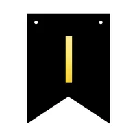 Baner personalizowany czarno-złoty litera I