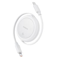 Kabel przewód zwijany USB-C Free2Pull 60W 1m - biały