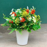 9x Sztuczne kwiaty Bukiet wiosenny Wielokolorowe Odporne na UV - wys.35 cm