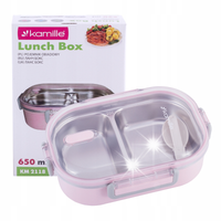 LUNCH BOX OBIADOWY POJEMNIK DWUKOMOROWY 650ML