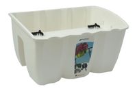 Doniczka na balustradę CROWN DCRO400 | Biały, Kształt Prostokątny, Wymiary 28x39x20 cm, Kolor Biały, Prosperplast
