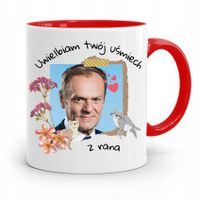 Kubek Czerwony Donald Tusk Po Platforma Prezent Z Nadrukiem Ze Zdjęciem