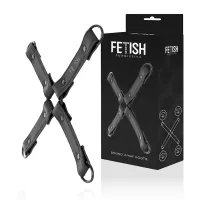 fetish submissive uprząż wegańska, regulowana, czarna, submissive