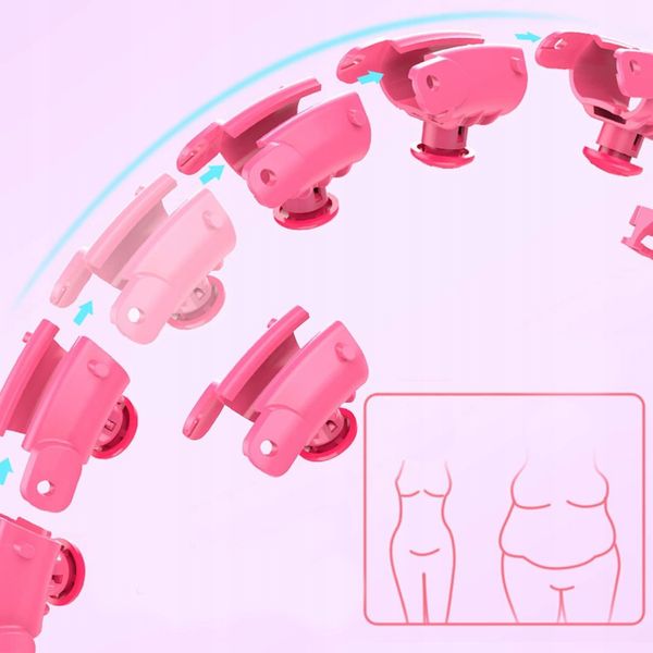 HULA HOP ODCHUDZAJĄCE Z WYPUSTKAMI MASAŻEREM 50 cm RÓŻOWE zdjęcie 13