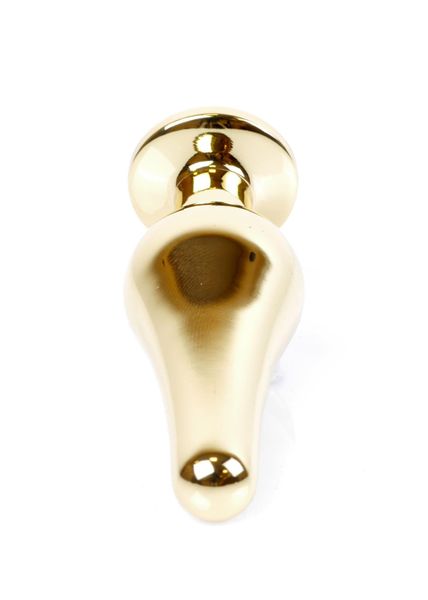Plug-Jewellery Gold Butt Plug- Clear zdjęcie 3