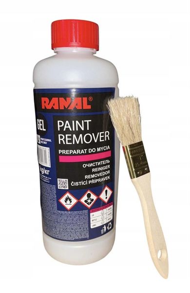 ŻEL REMOVER DO USUWANIA LAKIERU 1L RANAL + PĘDZEL zdjęcie 1