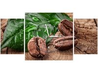 80X40CM ZEGAR ZIARNA KAWY DESCE OBRAZ