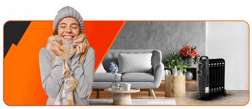 GRZEJNIK ELEKTRYCZNY 700 WATT OLEJOWY 7 ŻEBEREK TERMOSTAT ŻEBERKOWY OLEJAK na Arena.pl