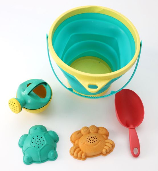 wiaderko do piaskownicy z zabawkami - zielone zdjęcie 6