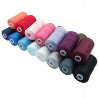 Duży zestaw kolorowych nici nitek do maszyny do szycia ręcznego 20 x 500m